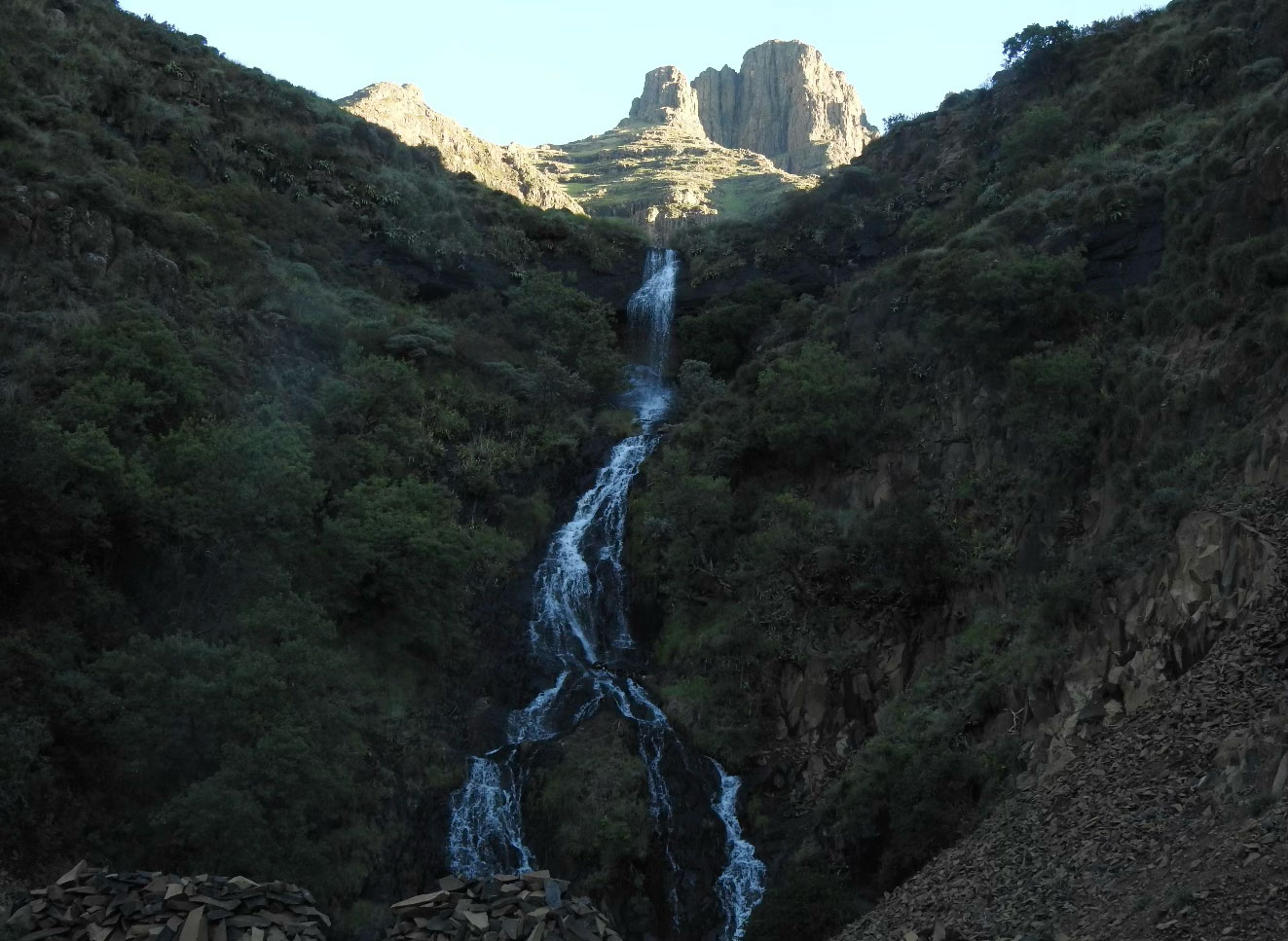 The drive up to Motebong Lodge